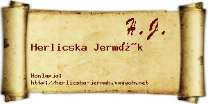Herlicska Jermák névjegykártya
